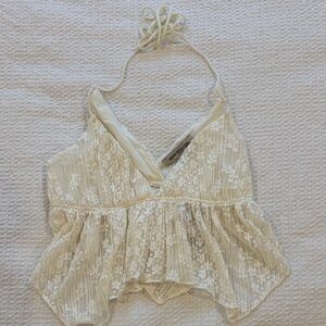 Urban Outfitters Ivory Lace Top